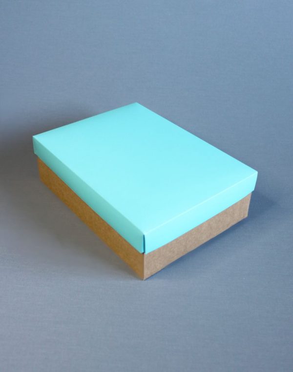 9709-kraft-270gr Бирюзовая коробка